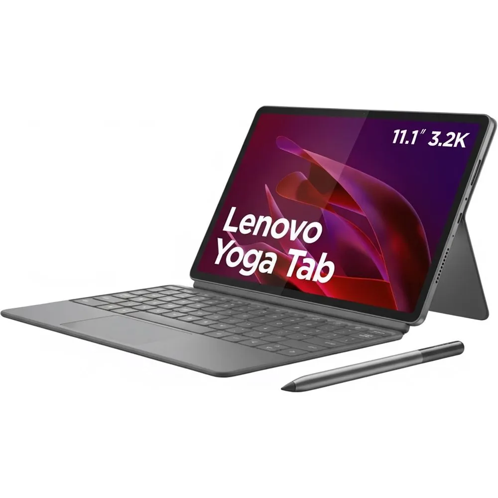 Tablet Lenovo Yoga Tab TB710FU 11,1" 3.2K 144Hz Snapdragon 8 Gen 3 12GB RAM 256GB Wi-Fi - Luna Grey + Teclado + Caneta