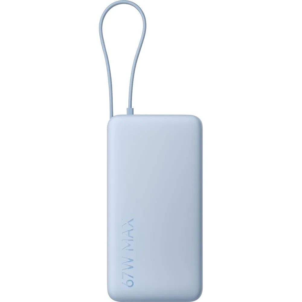 Carregador Portátil Xiaomi Com Cabo USB-C 20.000 MAh 67 W - Ice Blue (BHR0808GL)