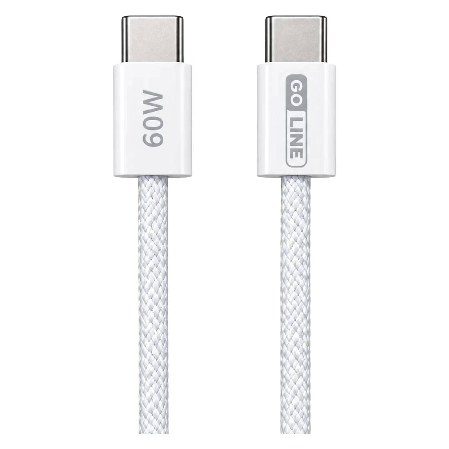 Cabo Goline USB-C para USB-C 60W 1,5m Branco GL-CC150C60F-W
