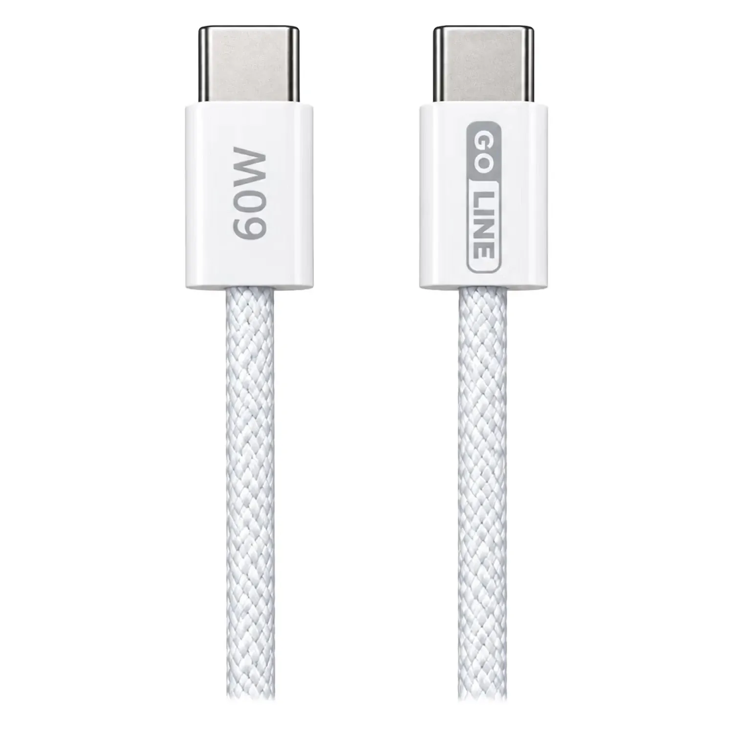 Cabo Goline USB-C para USB-C 60W 2m Branco GL-CC200C60F-W