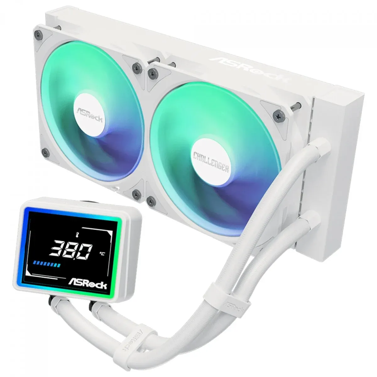 Water Cooler ASRock Challenger White 240 Digital ARGB 240mm Branco 90-ACLA24-WAAGA6