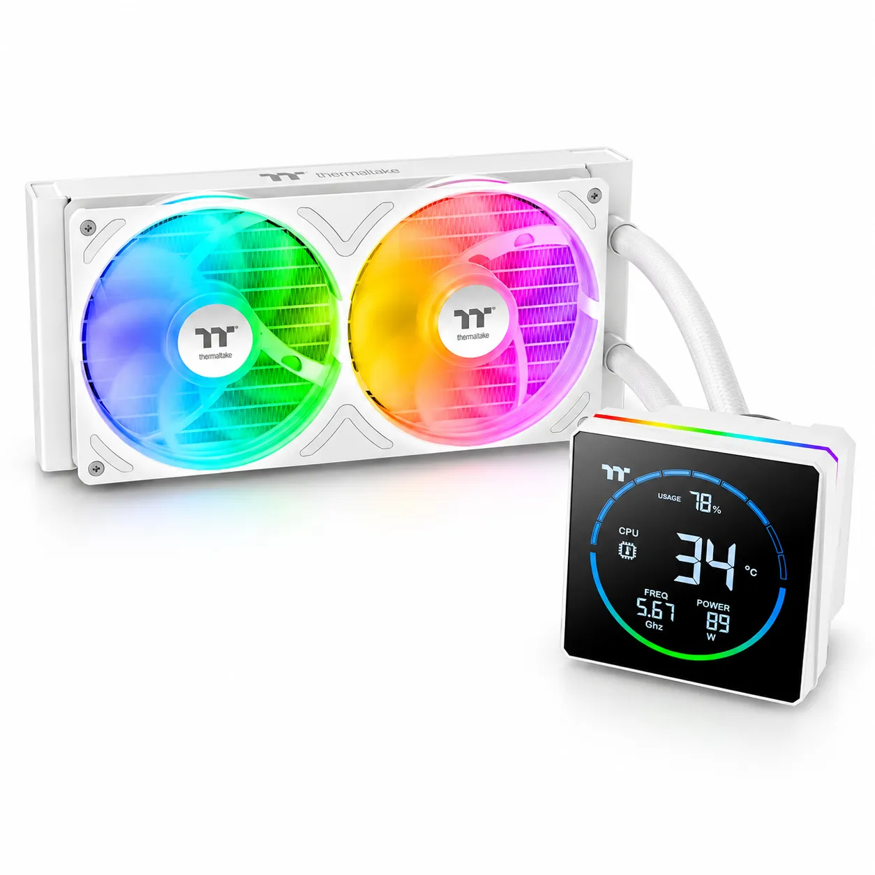 Water Cooler Thermaltake TH240-S V3 ARGB Sync 240mm Branco CL-W471-PL12SW-A