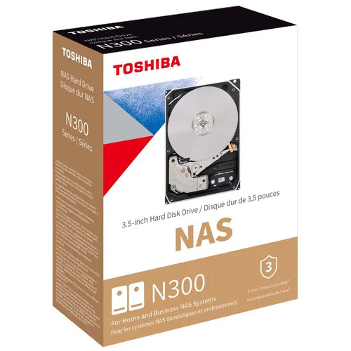 HD Interno Toshiba N300 NAS 16TB SATA III 7200 RPM 3,5" - HDWG81GXZSTA