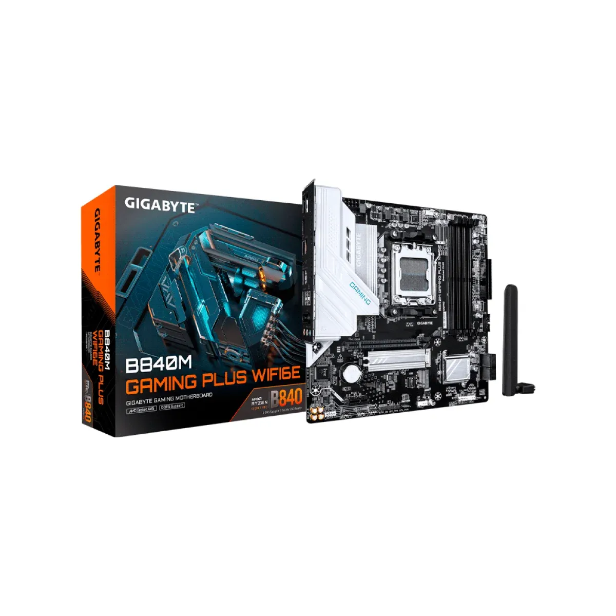 Placa-Mãe Gigabyte B840M Gaming Plus WiFi 6E DDR5 AM5