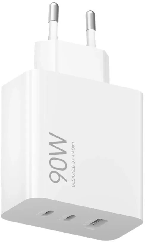 Carregador Xiaomi 90W HyperCharge 3 Portas USB-C/USB-A - Branco (BHR087MEU)