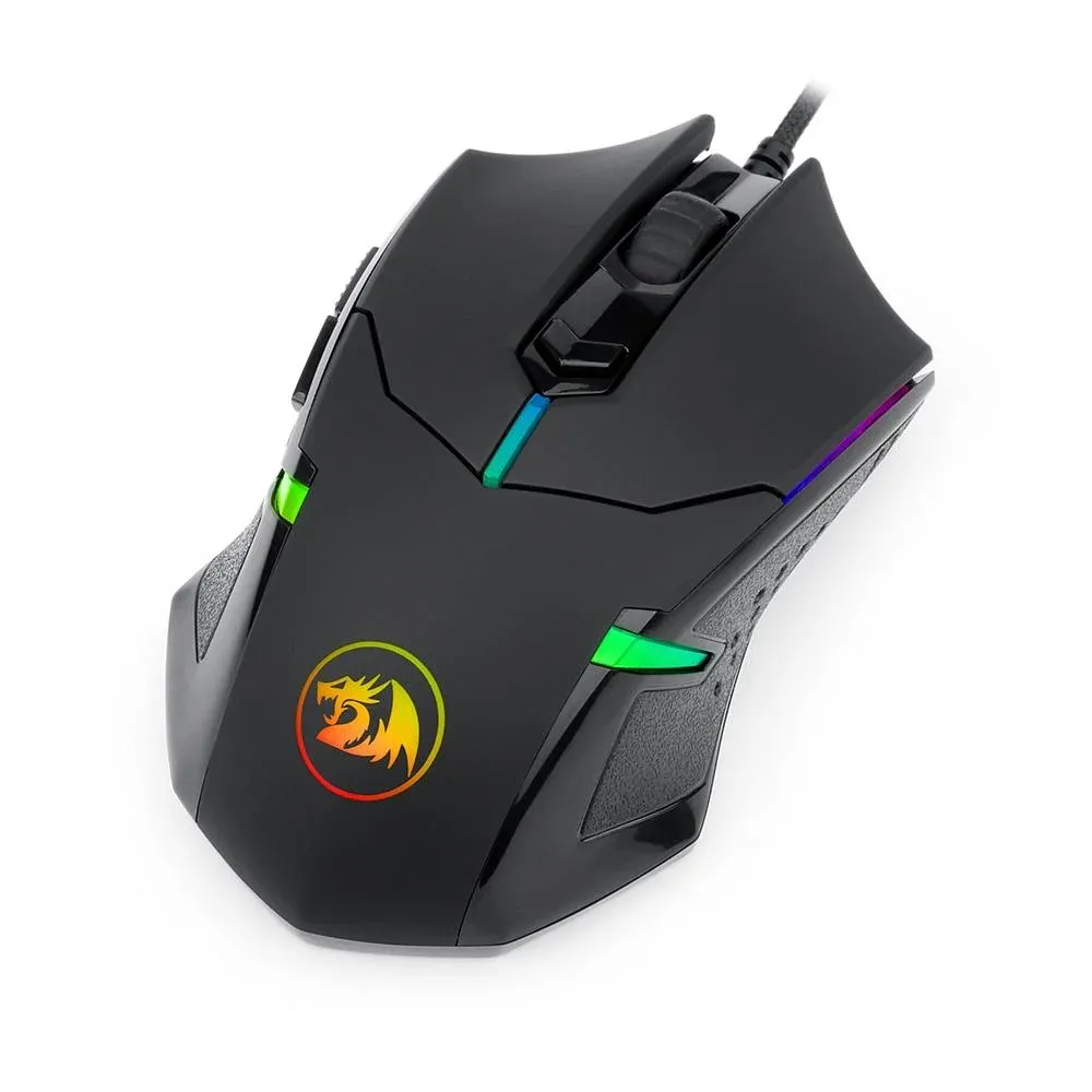 Mouse Gamer Redragon Centrophorus 2 RGB 7200 DPI - Preto (M601-RGB)