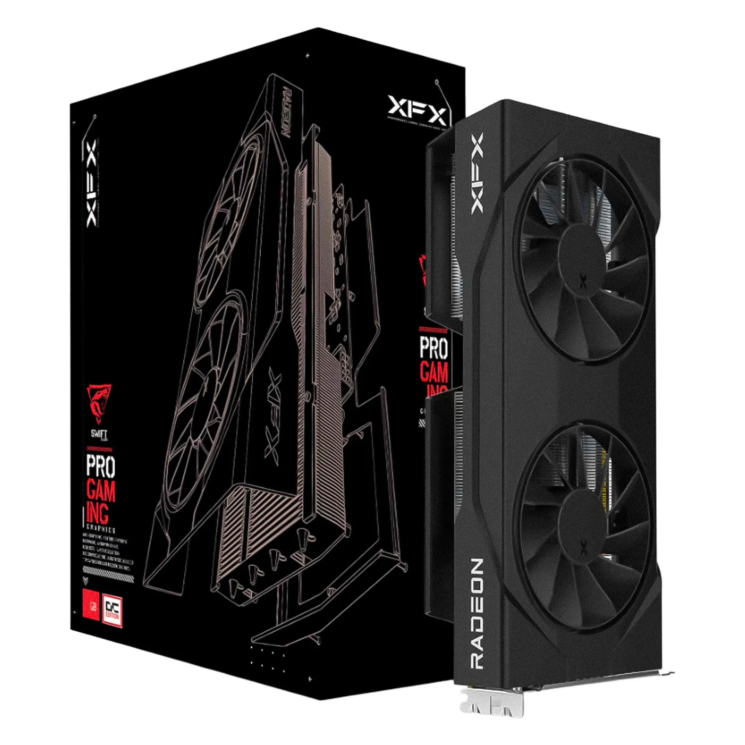 Placa de Vídeo XFX Swift Radeon RX 9060 XT OC 16GB GDDR6 - Preto (RX-96TSW16BQ)
