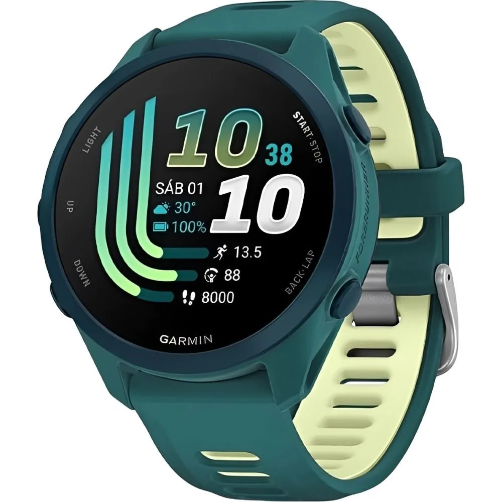 Relógio Garmin Forerunner 170 Music GPS 43mm AMOLED - Verde/Citron (010-03920-12)
