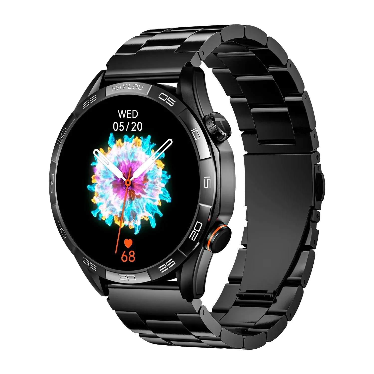 Relógio Haylou Solar 5 AMOLED 1.58" Bluetooth 5.3 IP68 - Preto