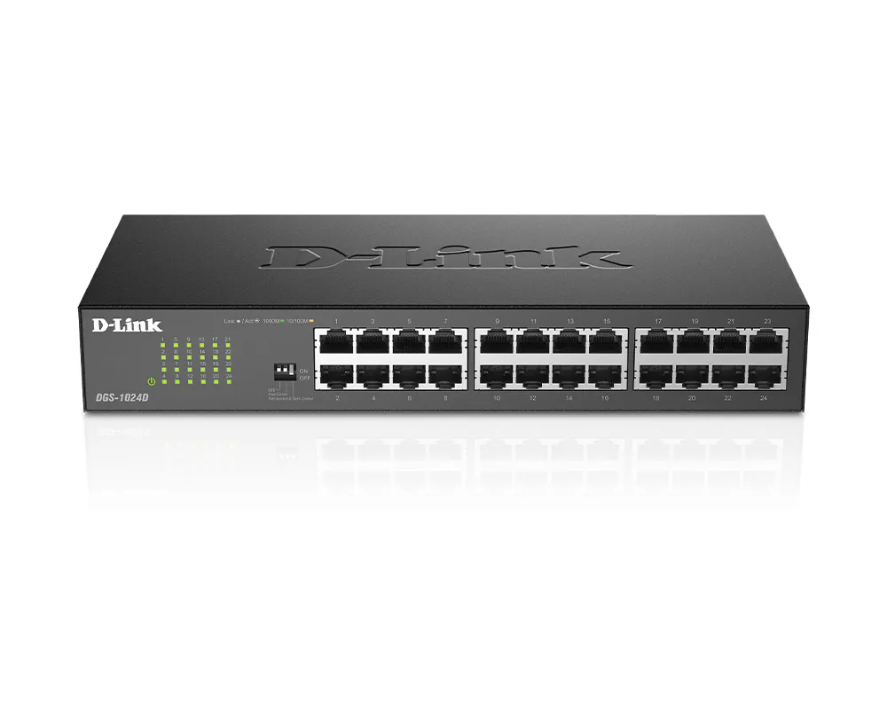 Switch D-Link DGS-1024D 24 Portas Gigabit - Preto