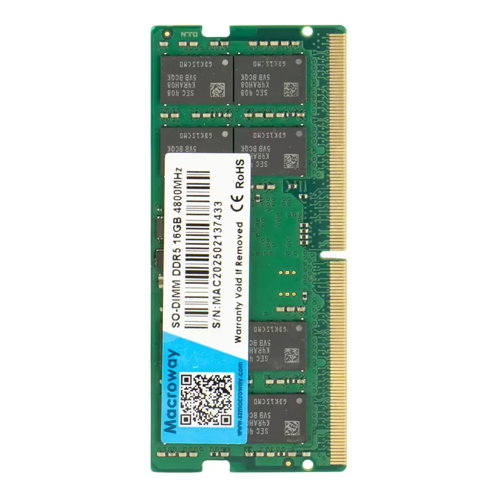 Memória RAM para Notebook Macroway 16GB DDR5 4800MHz SO-DIMM