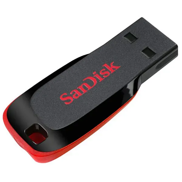 Pen Drive SanDisk Cruzer Blade Z50 8GB USB 2.0 - Preto/Vermelho