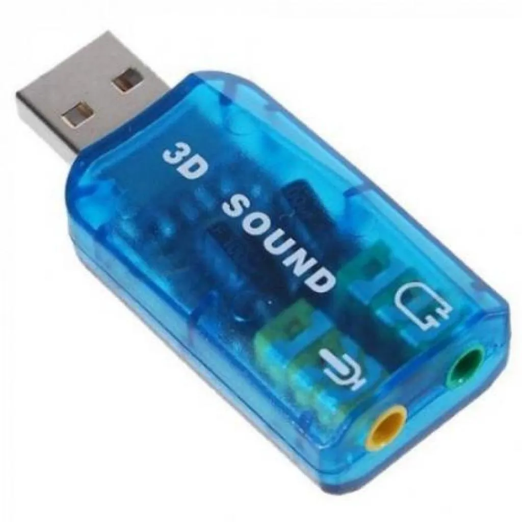 Placa De Som USB 5.1 3D Sound Geral