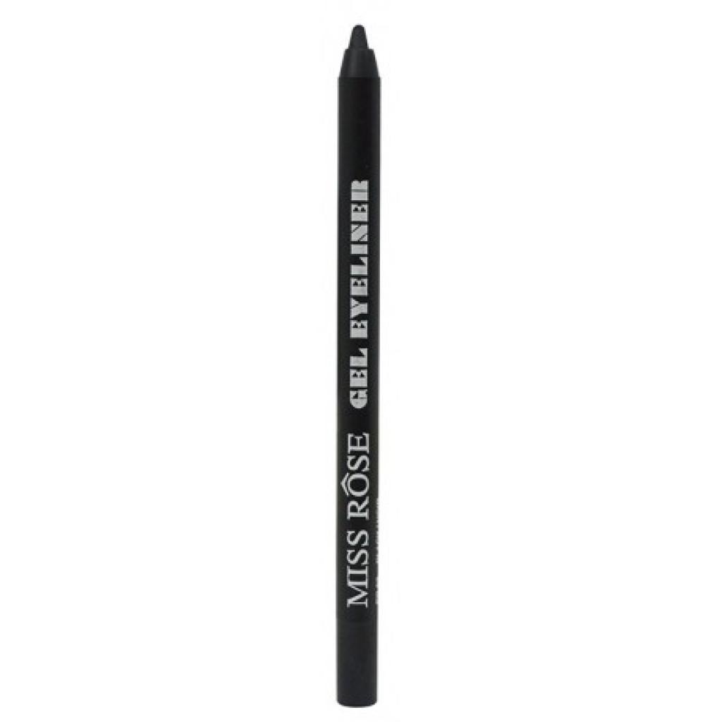 Lápis Em Gel Para Olhos Miss Rose Black Noir 7101-015H3