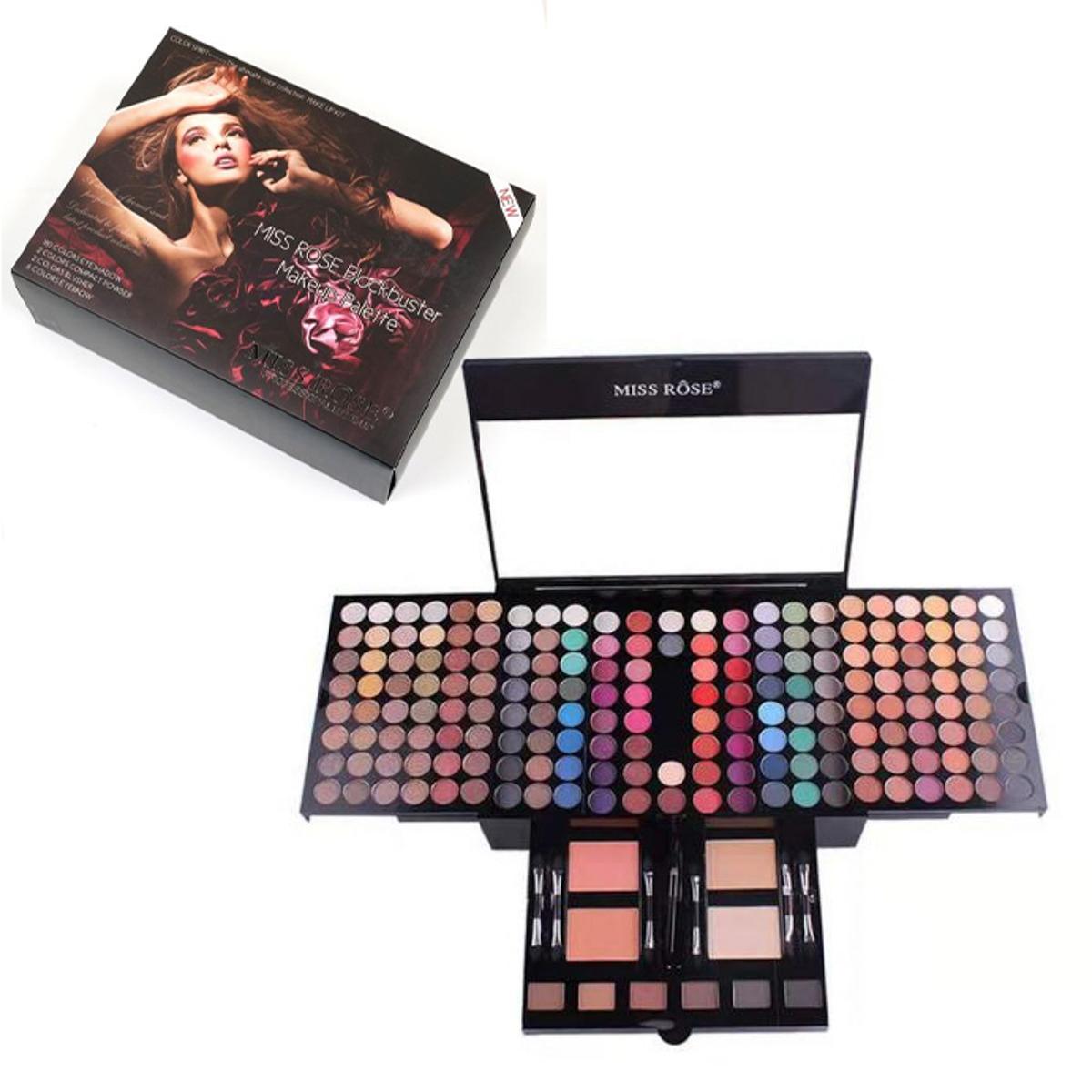 Kit de Maquiagem Miss Rose Blockbuster Completo com Paleta Multifuncional - 7002-004N