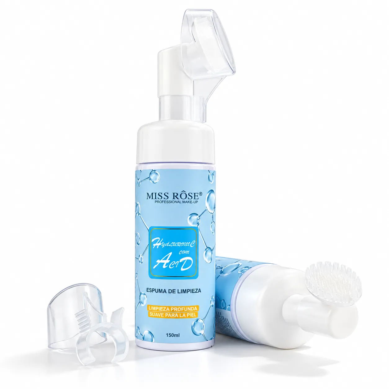 Espuma de Limpeza Facial Miss Rose com Ácido Hialurônico 150 ml
