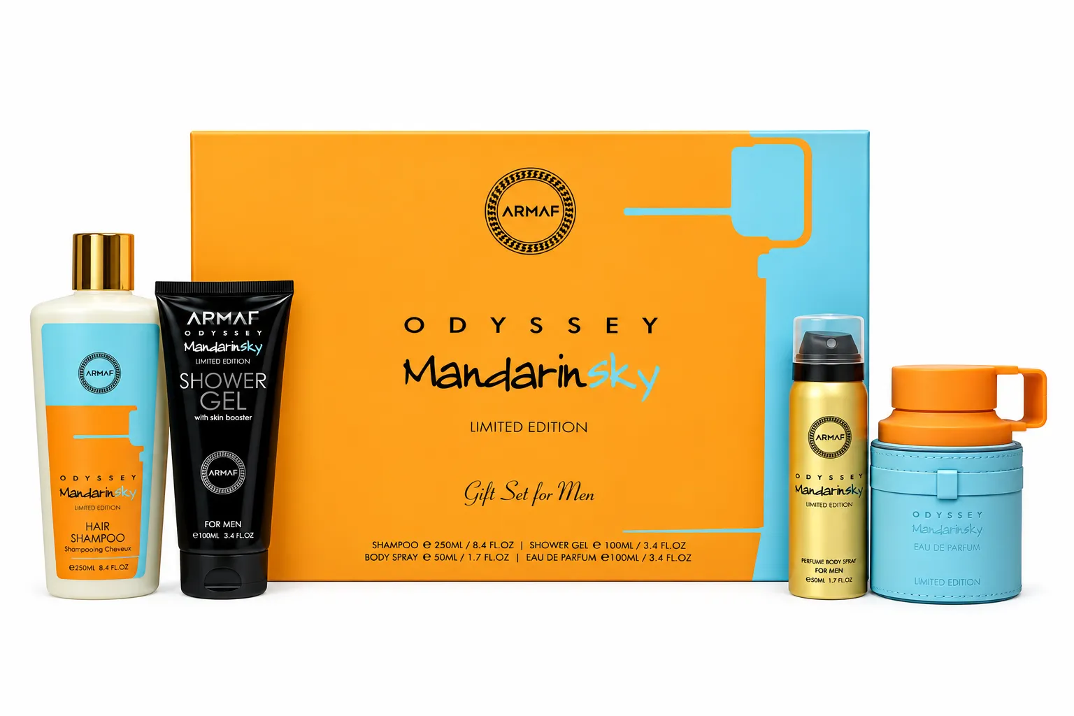 Kit Armaf Odyssey Mandarin Sky 4 Peças EDP 100 ml