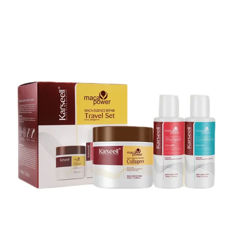 Kit de Viagem Karseell Maca Power Shampoo 70 ml + Condicionador 70 ml + Máscara 100 ml
