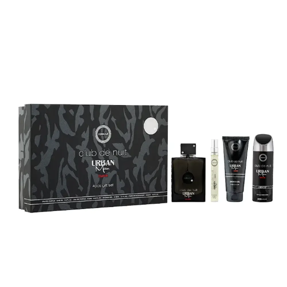 Kit Perfume Masculino Armaf Club de Nuit Urban Man Elixir EDP 105 ml + Travel Spray 10 ml + Shower Gel 100 ml + Body Spray 200 ml