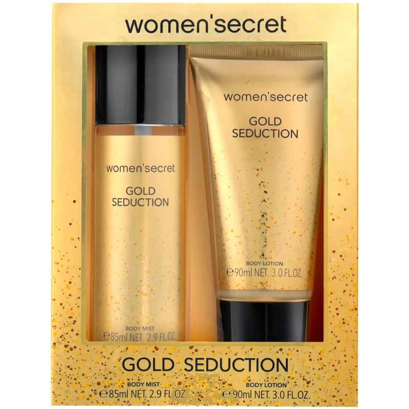 Kit Women’secret Gold Seduction Feminino Body Mist 85ml + Body Lotion 90ml