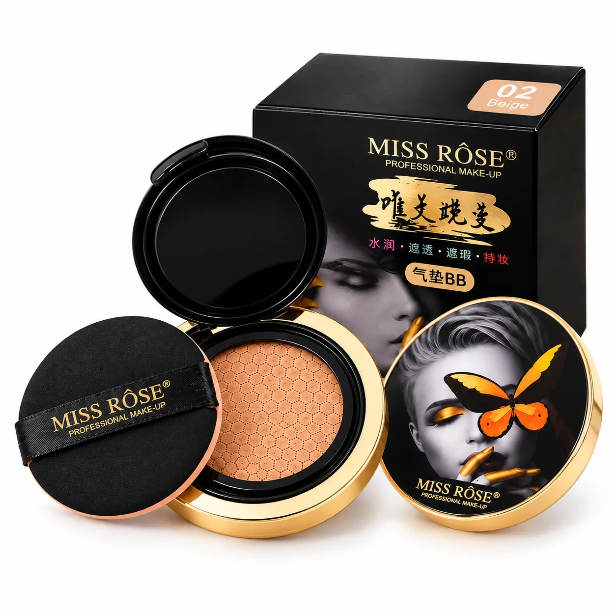 Base Cushion Miss Rose 02 Beige 15 g