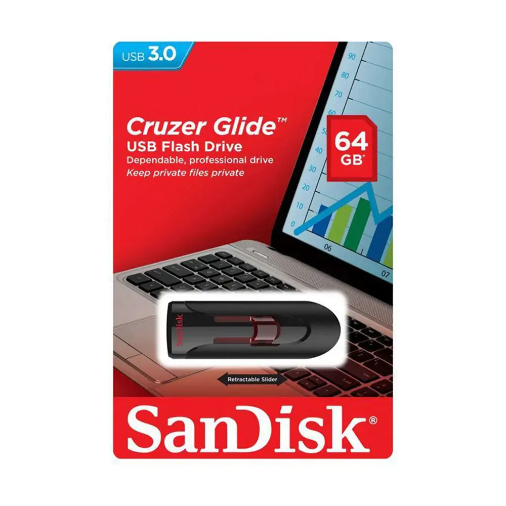 PEN DRIVE   64GB SANDISK Z600 CRUZE GLIDE       SG