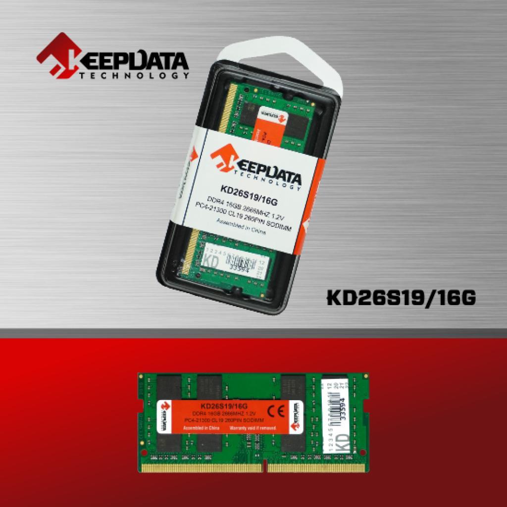 MEM P/ NTB DDR4 16GB 2666 KEEPDATA KD26S19/16