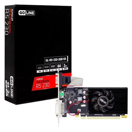 Placa de Video 2GB EXP. R5-230 Goline DDR3 GL-R5-230-2GB