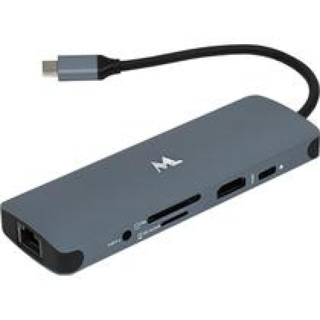 ADAP. USB-C/HDMI/USB3.0/RJ45/MEMORY MTEK DS-91TC