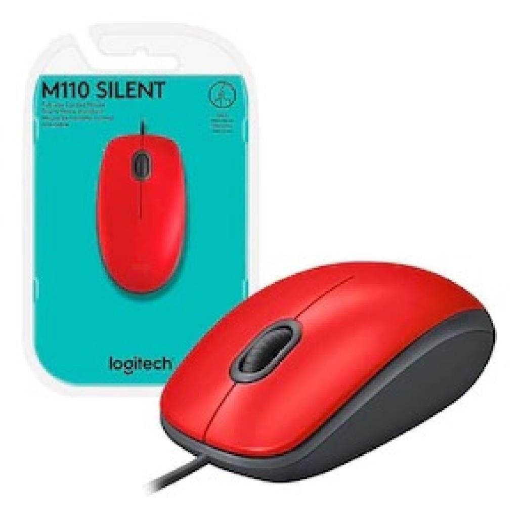 MOUSE LOGITECH M110 VERMELHO 910-006755