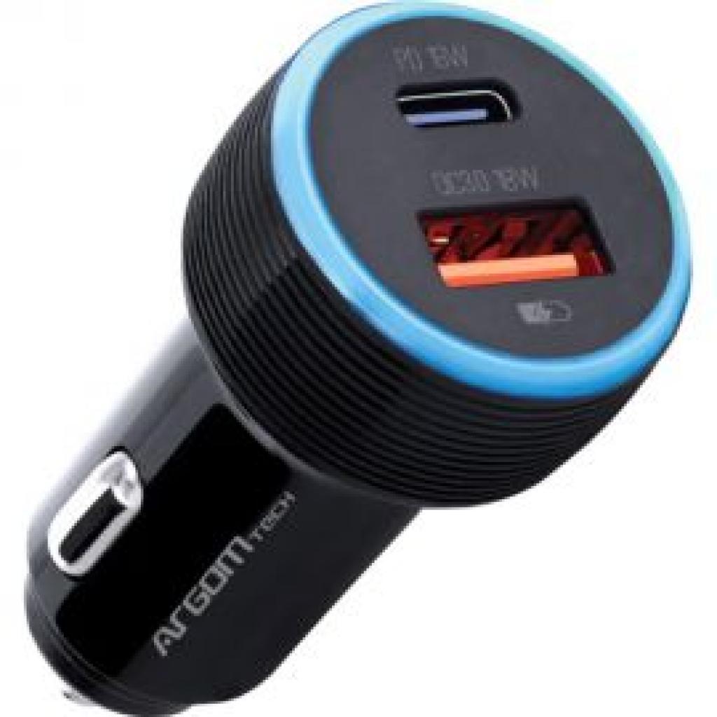Carregador P/Carro Argom ARG-AC-0118BK USB-C/USB