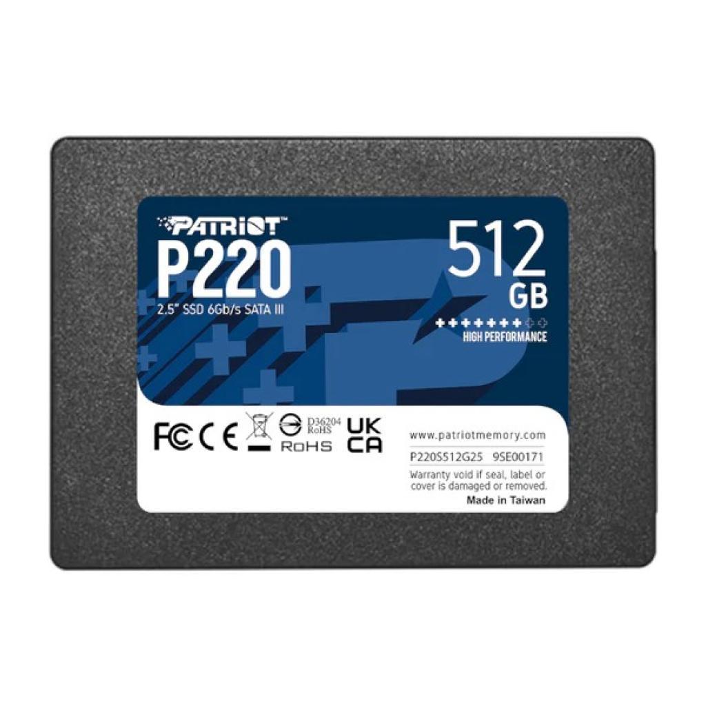 HD SSD SATA3  512GB 2.5" PATRIOT P220 P220S512G25