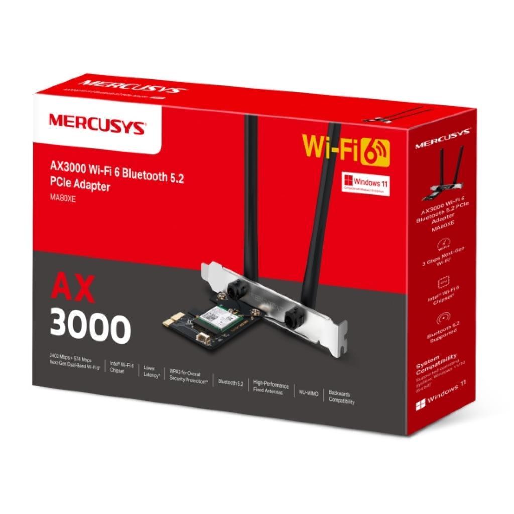 WIR. PCI EXP.MERCUSYS MA80XE AX3000 BT 5.2 DUAL