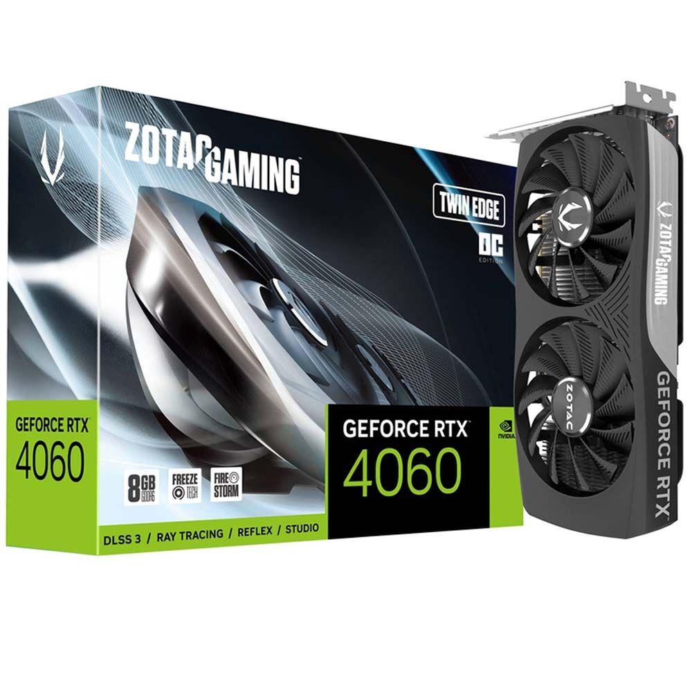 Placa de Video 8GB EXP. GF-RTX4060 Zotac Twin Edge Oc ZT-D40600H-10M