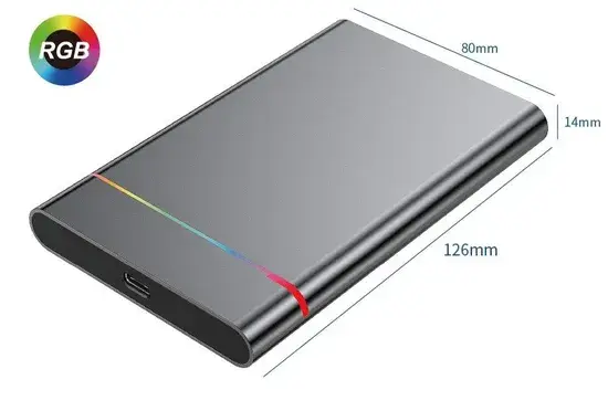 Gaveta Externa Para HD 2.5" SATE AX-236 Preta 6TB USB-C