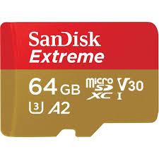 MEMORY SD MICRO 64GB SANDISK  EXTREME     170-80M*