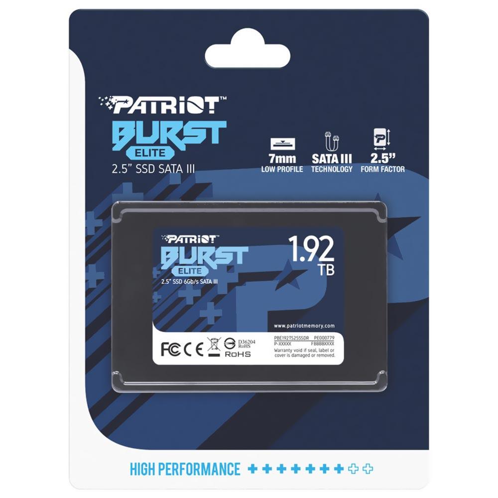 HD SSD SATA3 1.92TB PATRIOT PBE192TS25SSDR