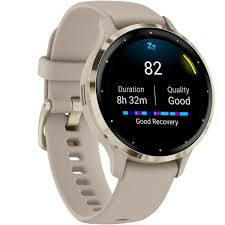 Relogio Garmin Venu 3s Stainless Bege/Dourado sg