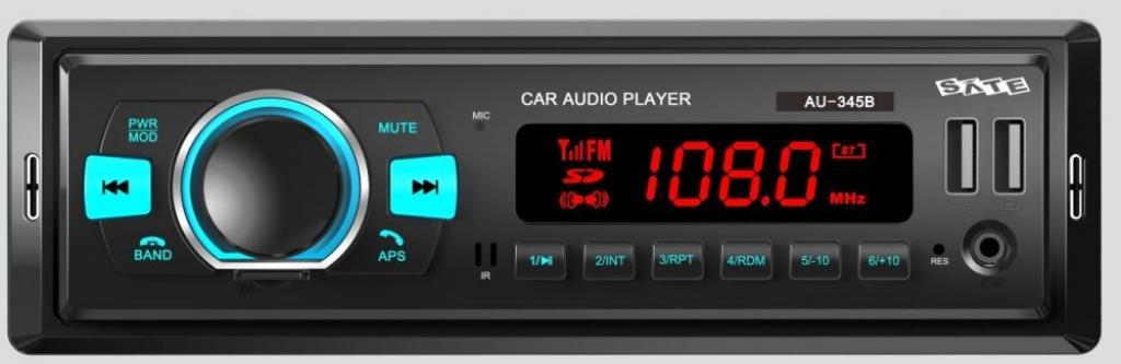SOM P/CARRO SATELLITE AU345B FM/USB/SD BLUETOOTH