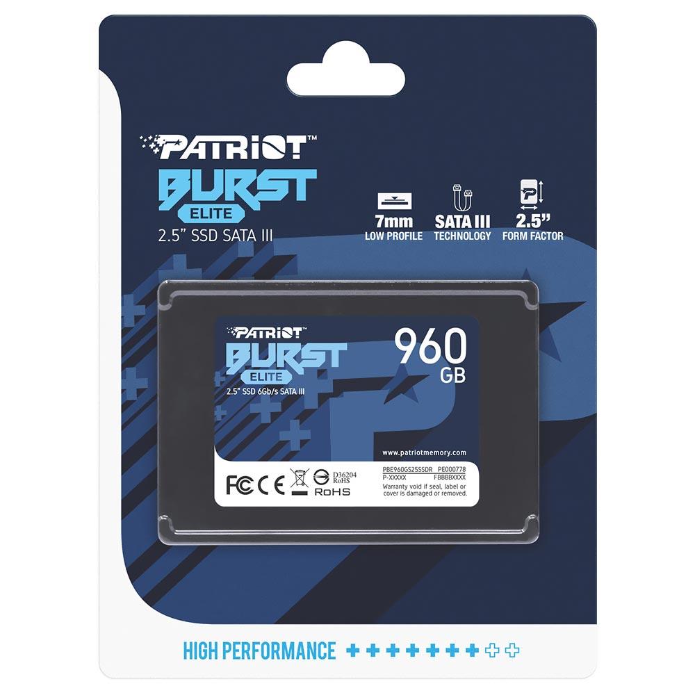 HD SSD SATA3  960GB 2.5" PATRIOT PBE960GS25SSDR