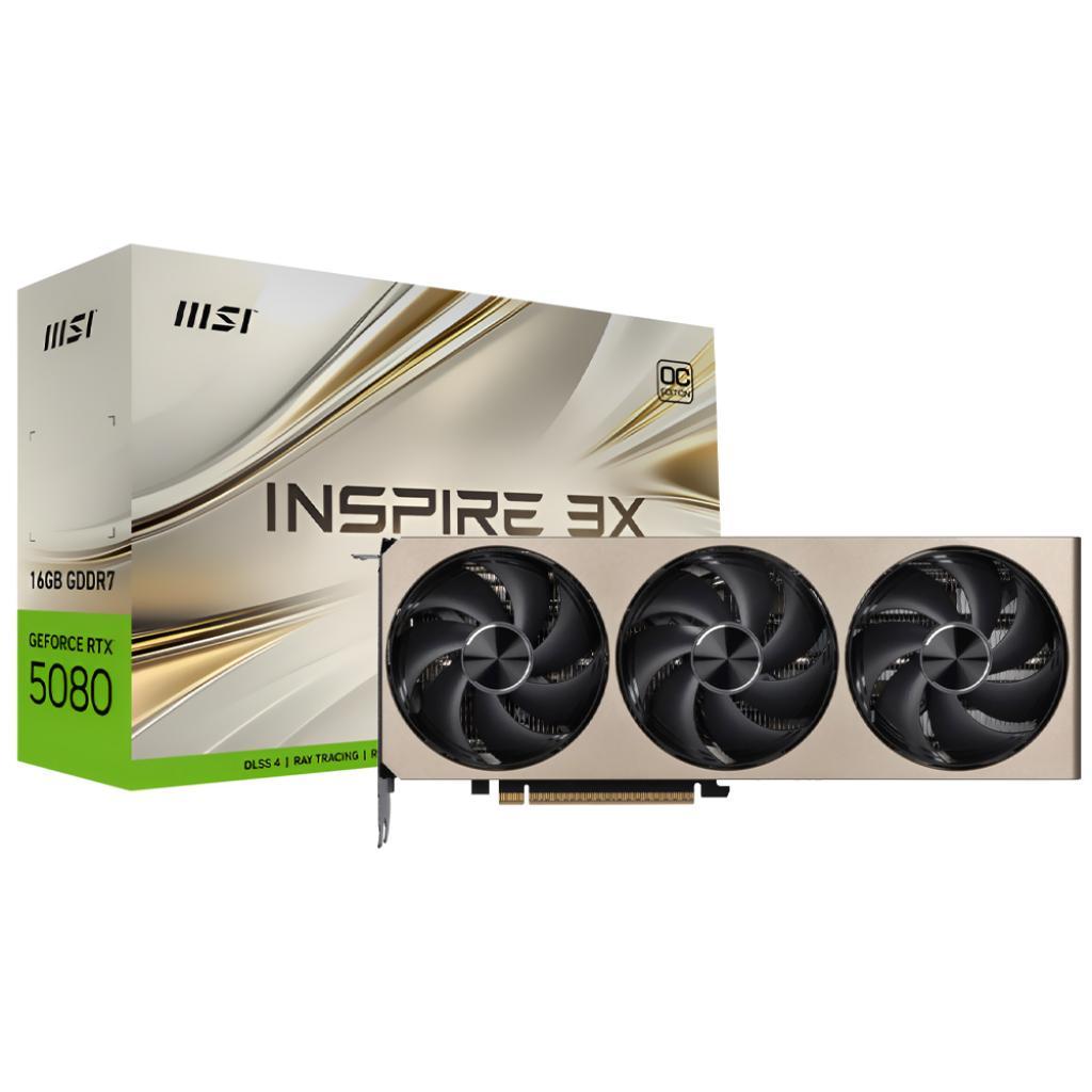 Placa de Video 16GB EXP. GF-RTX5080 Msi Inspire 3X OC 912-V531-203