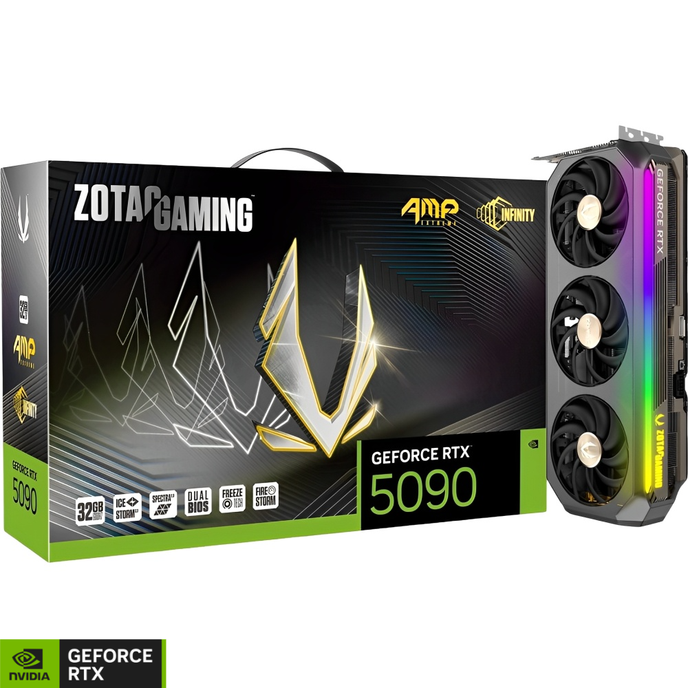 Placa de Video 32GB EXP. GF-RTX5090 Zotac Amp Extreme Infinit ZT-B50900B-10P