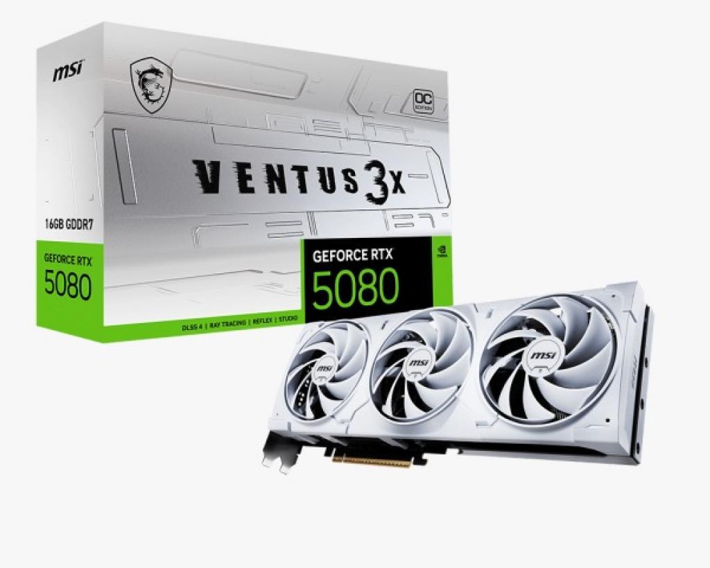 Placa de Video 16GB EXP. GF-RTX5080 Msi Ventus 3X OC White 912-V531-202