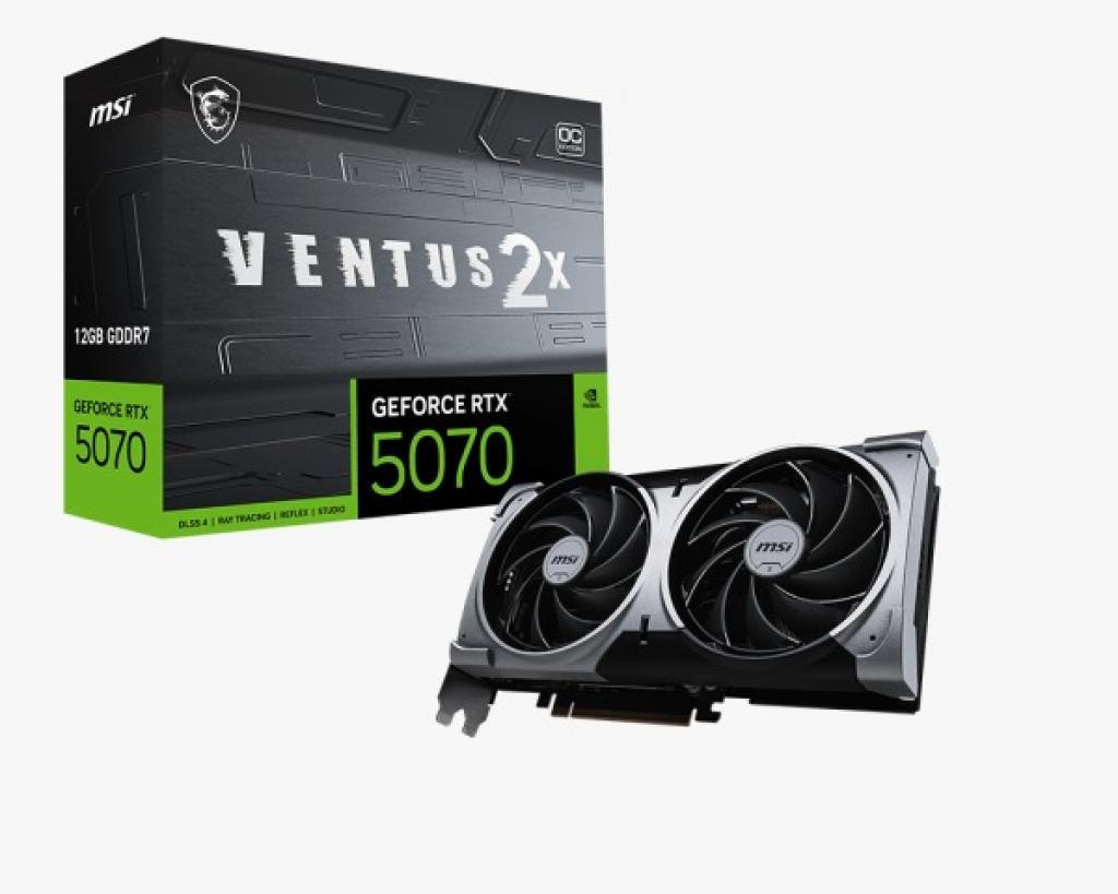 Placa de Video 12GB EXP. GF-RTX5070 Msi Ventus 2X OC 912-V532-009