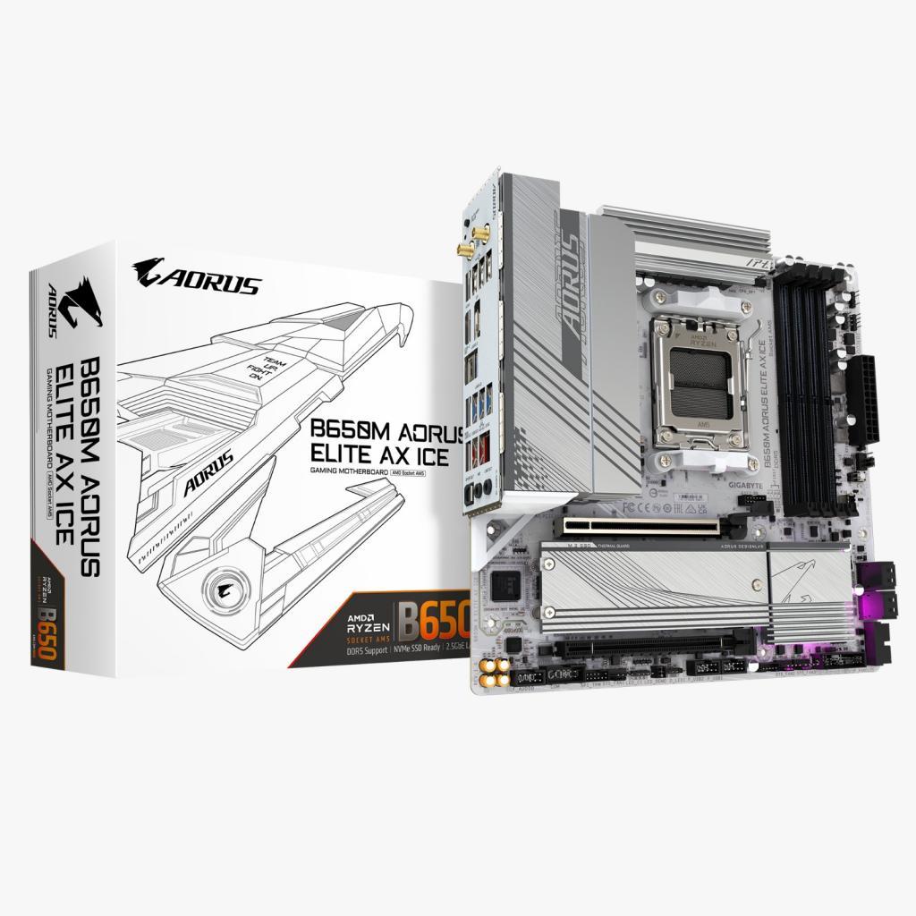 MB AMD (AM5) GIGABYTE B650M AORUS ELITE AX ICE D5