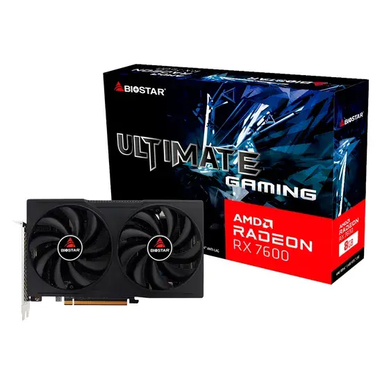 Placa de Video 8GB EXP. RX7600 Biostar Ultimate Gaming OC VA76S6RM81