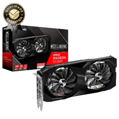 Placa de Video 8GB EXP. RX6600 Asrock Challenger D 90-GA2RZZ-00UAN