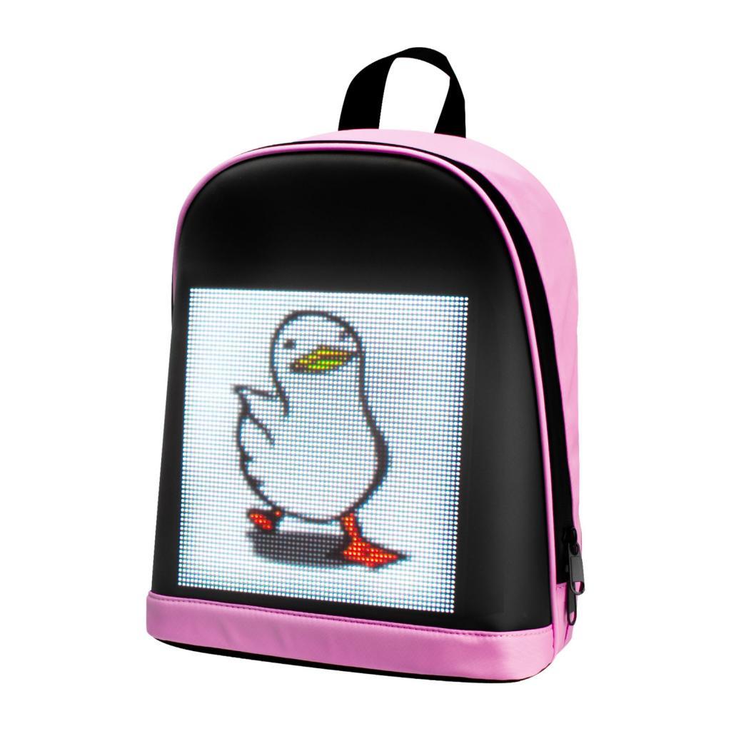 MOCHILA SATE LED A-KP6096 PRETO/ROSA (IVA)