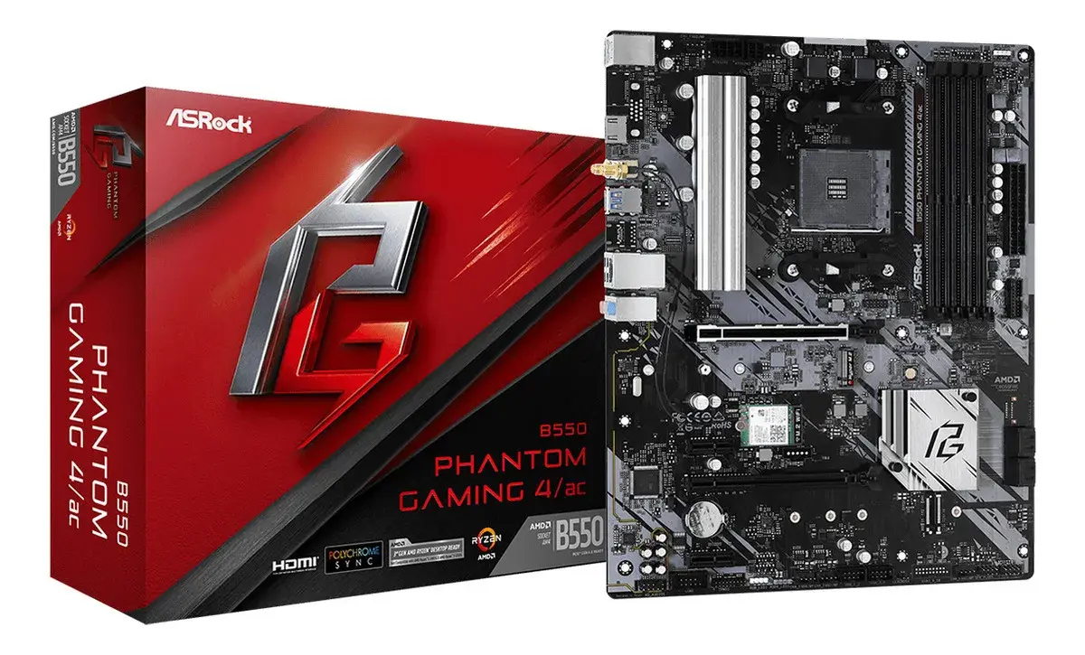 Placa mae Amd (Am4) Asrock B550m Phantom Gaming 4