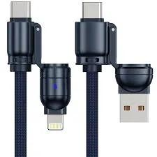Cabo Celular G-Tide 1.5M 4X1 USB+USB-C+Light Az